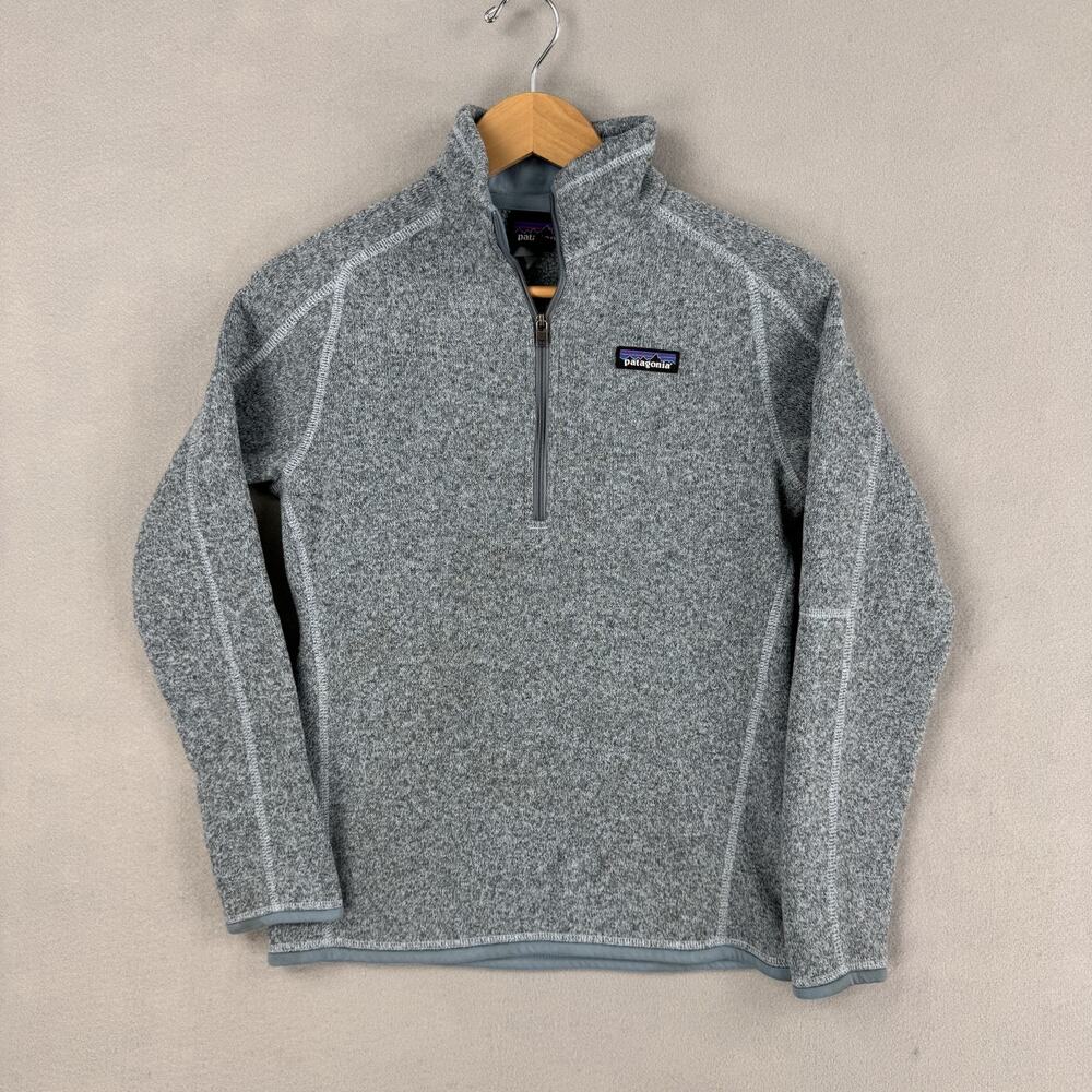 Patagonia Better Sweater Womens Small Gray Fleece 1/4 Zip Pullover Pocket Hiking